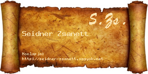 Seidner Zsanett névjegykártya