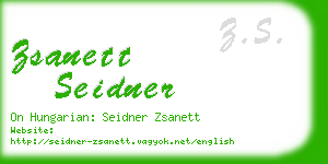 zsanett seidner business card
